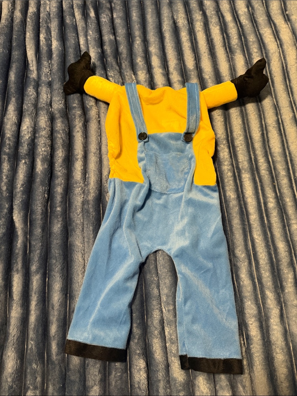 Blue and Yellow Minion Overalls Romper for Dogs